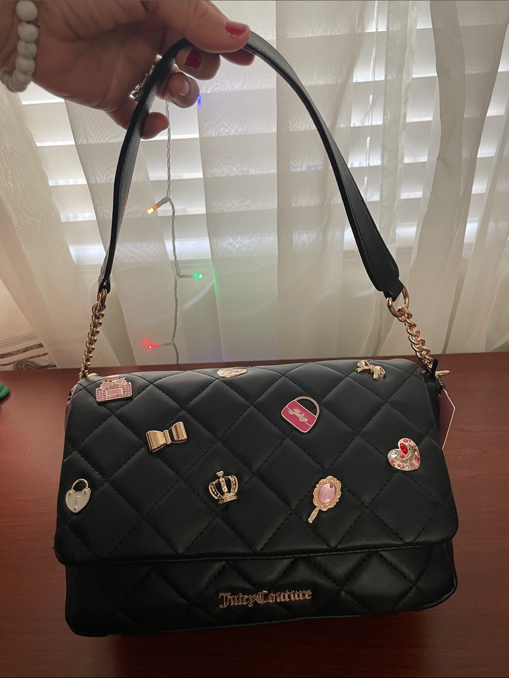 Buyer GIVEY🖤 NWT w/Callout - Juicy Couture EXCL Black Quilted Shoulder Crossbody
